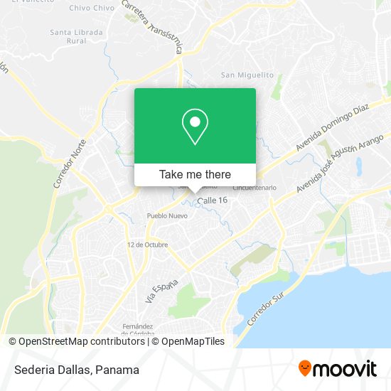 Mapa de Sederia Dallas