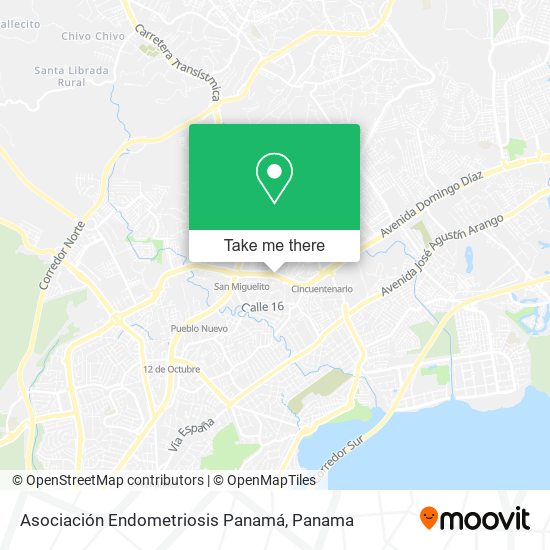 Asociación Endometriosis Panamá map