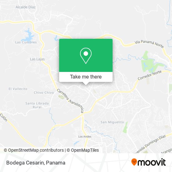 Bodega Cesarin map