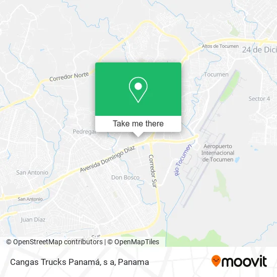 Mapa de Cangas Trucks Panamá, s a