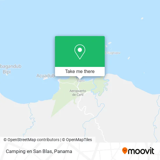Camping en San Blas map