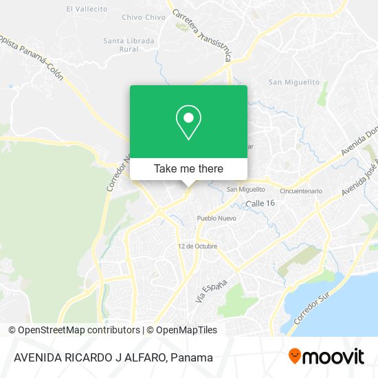 Mapa de AVENIDA RICARDO J ALFARO