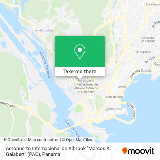 Aeropuerto Internacional de Albrook "Marcos A. Gelabert" (PAC) map