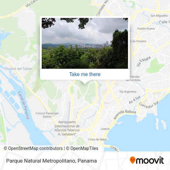 Parque Natural Metropolitano map