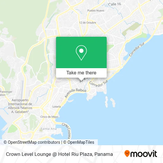 Mapa de Crown Level Lounge @ Hotel Riu Plaza