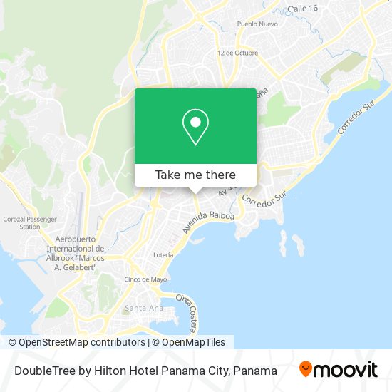 DoubleTree by Hilton Hotel Panama City map