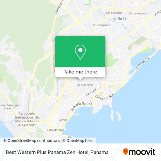 Best Western Plus Panama Zen Hotel map