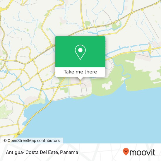Antigua- Costa Del Este map