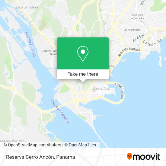 Mapa de Reserva Cerro Ancón