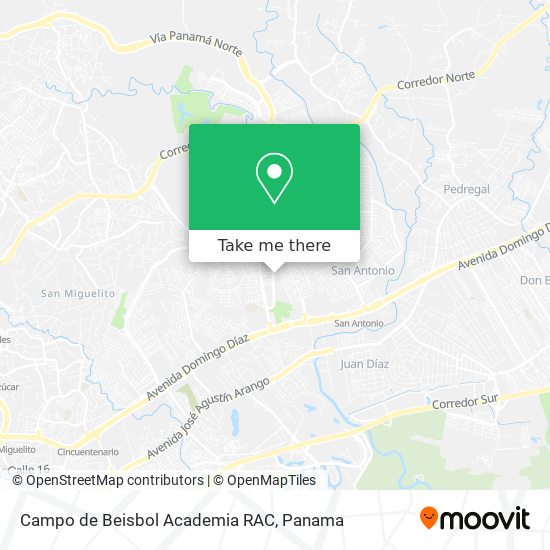 Campo de Beisbol Academia RAC map