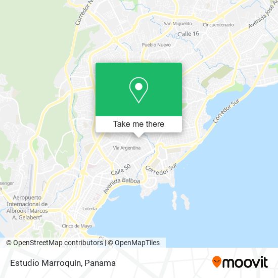 Estudio Marroquín map