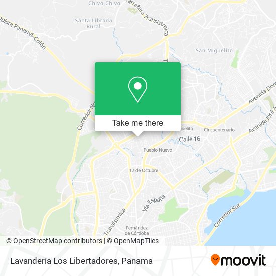 Mapa de Lavandería Los Libertadores