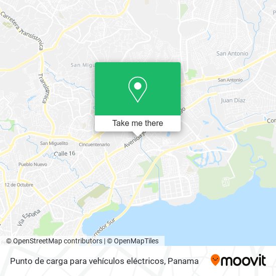 Mapa de Punto de carga para vehículos eléctricos