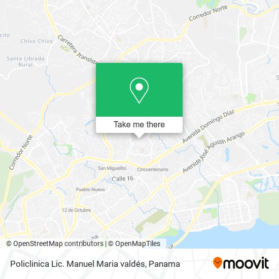 Policlinica Lic. Manuel Maria valdés map