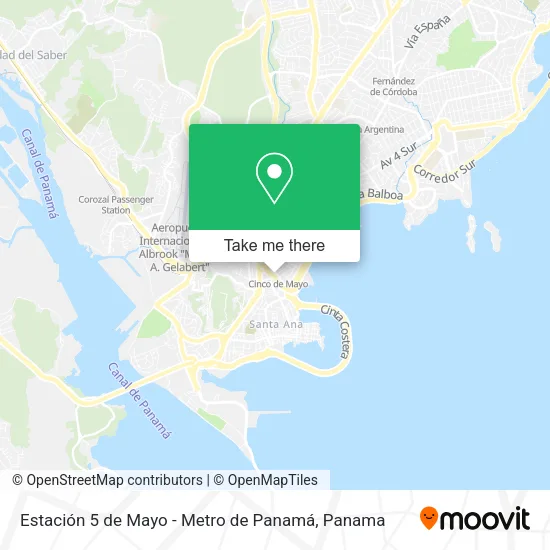 Estación 5 de Mayo - Metro de Panamá map