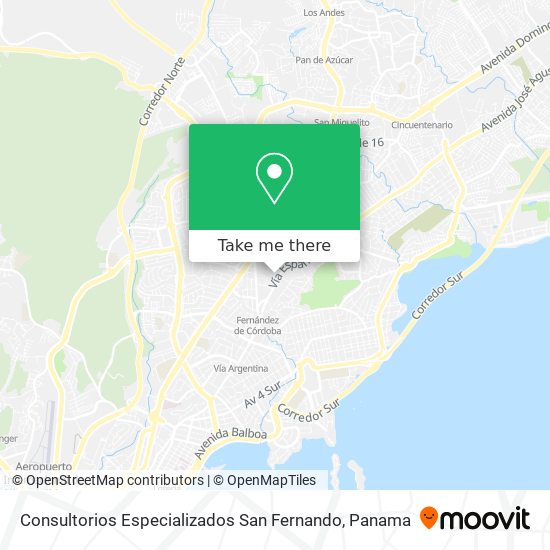 Consultorios Especializados San Fernando map