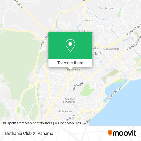 Bethania   Club X map