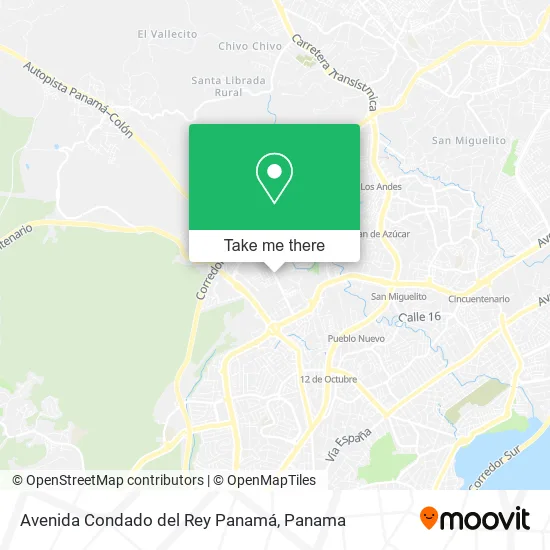 Avenida Condado del Rey  Panamá map