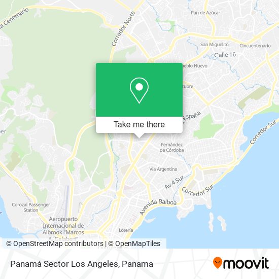 Panamá  Sector Los Angeles map