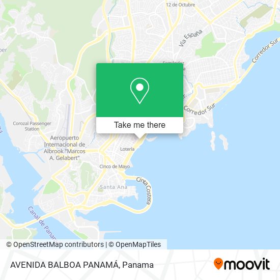 AVENIDA BALBOA  PANAMÁ map