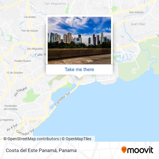 Costa del Este Panamá map