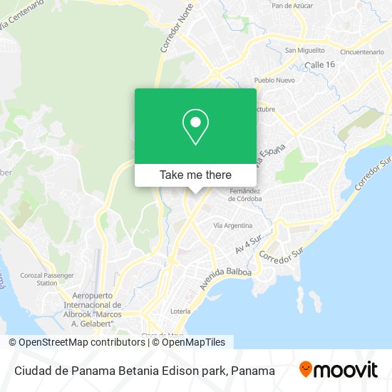 Ciudad de Panama  Betania  Edison park map