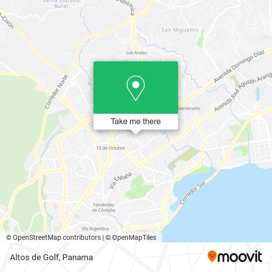 Altos de Golf map