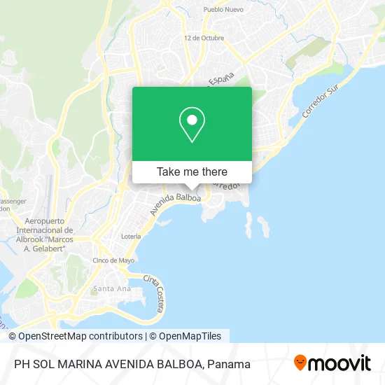 Mapa de PH SOL MARINA AVENIDA BALBOA