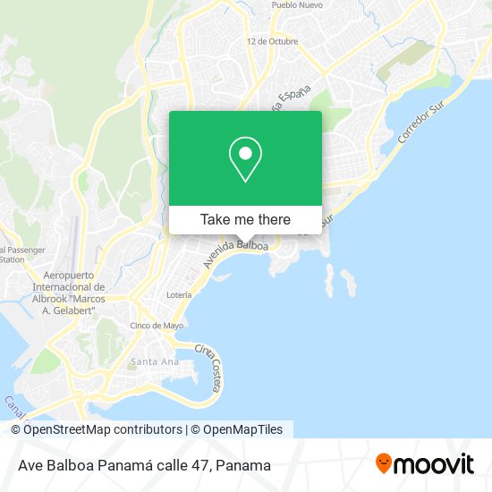 Ave  Balboa  Panamá  calle 47 map