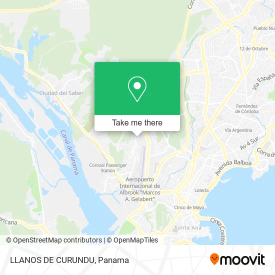 LLANOS DE CURUNDU map