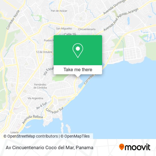 Av  Cincuentenario  Coco del Mar map