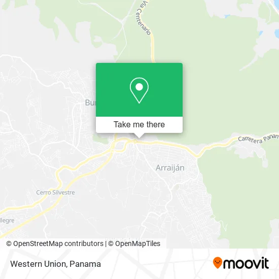Mapa de Western Union