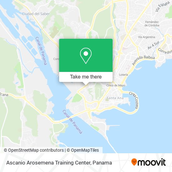 Ascanio Arosemena Training Center map