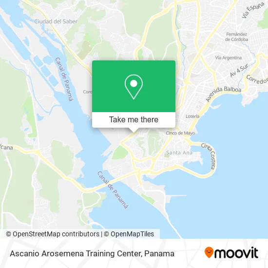 Ascanio Arosemena Training Center map