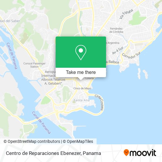 Mapa de Centro de Reparaciones Ebenezer