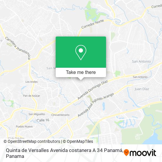 Quinta de Versalles Avenida costanera A 34  Panamá map
