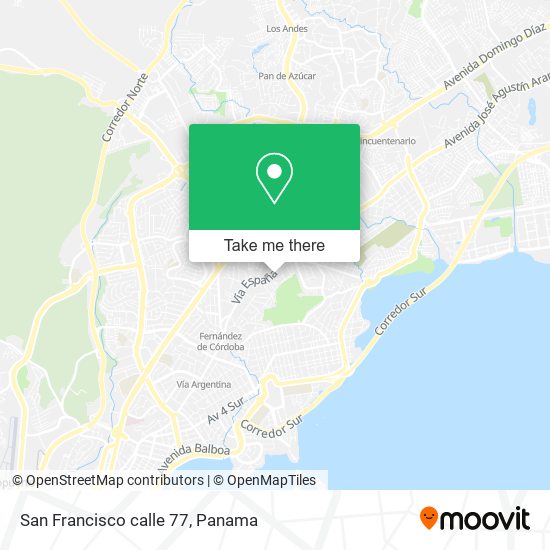 San Francisco  calle 77 map