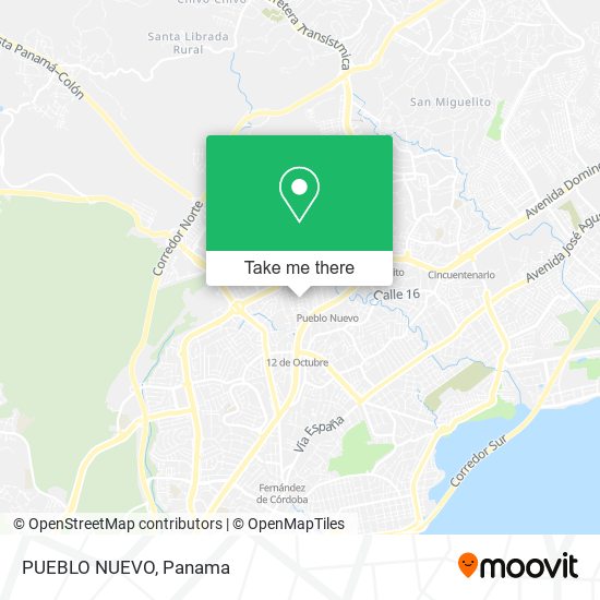 PUEBLO NUEVO map