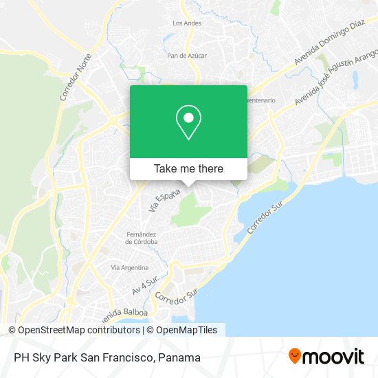 PH Sky Park San Francisco map