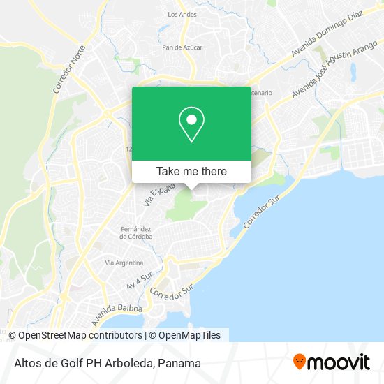 Altos de Golf PH Arboleda map