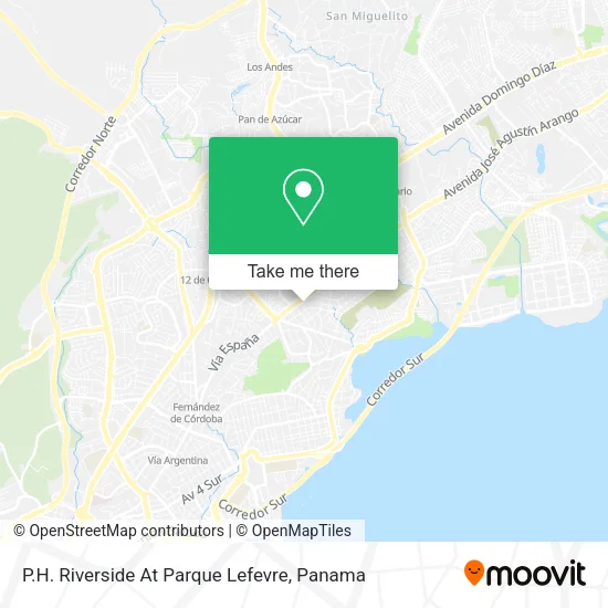 P.H. Riverside At Parque Lefevre map