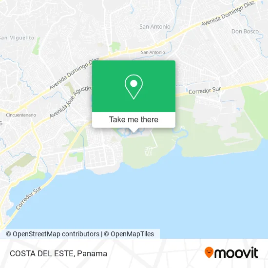 Mapa de COSTA DEL ESTE