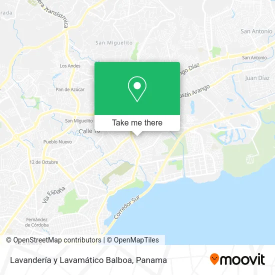 Mapa de Lavandería y Lavamático Balboa