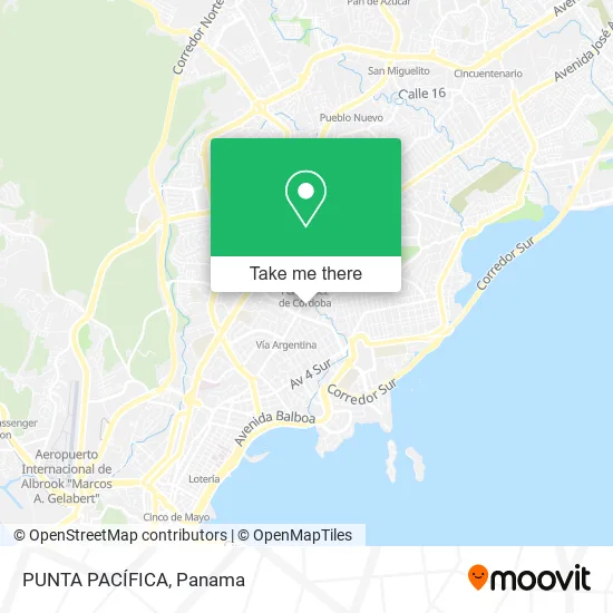 PUNTA PACÍFICA map