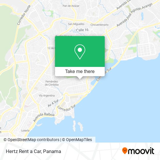 Hertz Rent a Car map