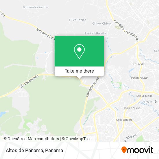Mapa de Altos de Panamá