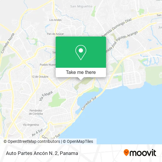 Mapa de Auto Partes Ancón N. 2