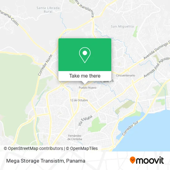 Mapa de Mega Storage Transistm