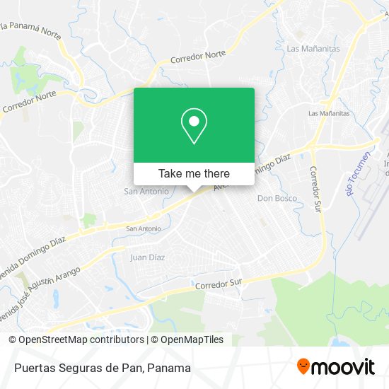 Puertas Seguras de Pan map