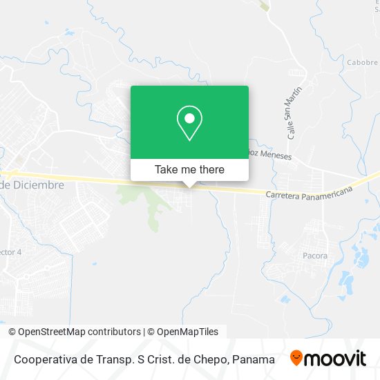 Cooperativa de Transp. S Crist. de Chepo map